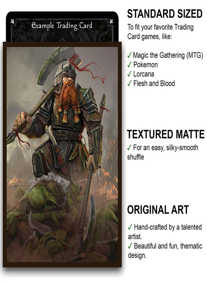 Fantasy North - Dhurigan - The Goblin Foe - 100 Textured Matte TCG Card Sleeves - Fits Magic MTG Commander Pokemon and Other Card Games - Playing Card Sleeves - Image 2